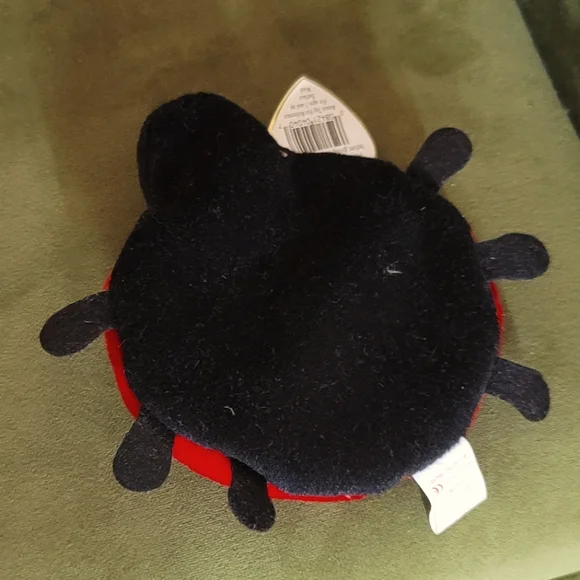 Ty Beanie Baby Lucky Ladybug BUDDY style 4040 Color Red/Black Size 6"X6" NWT - Picture 3 of 9